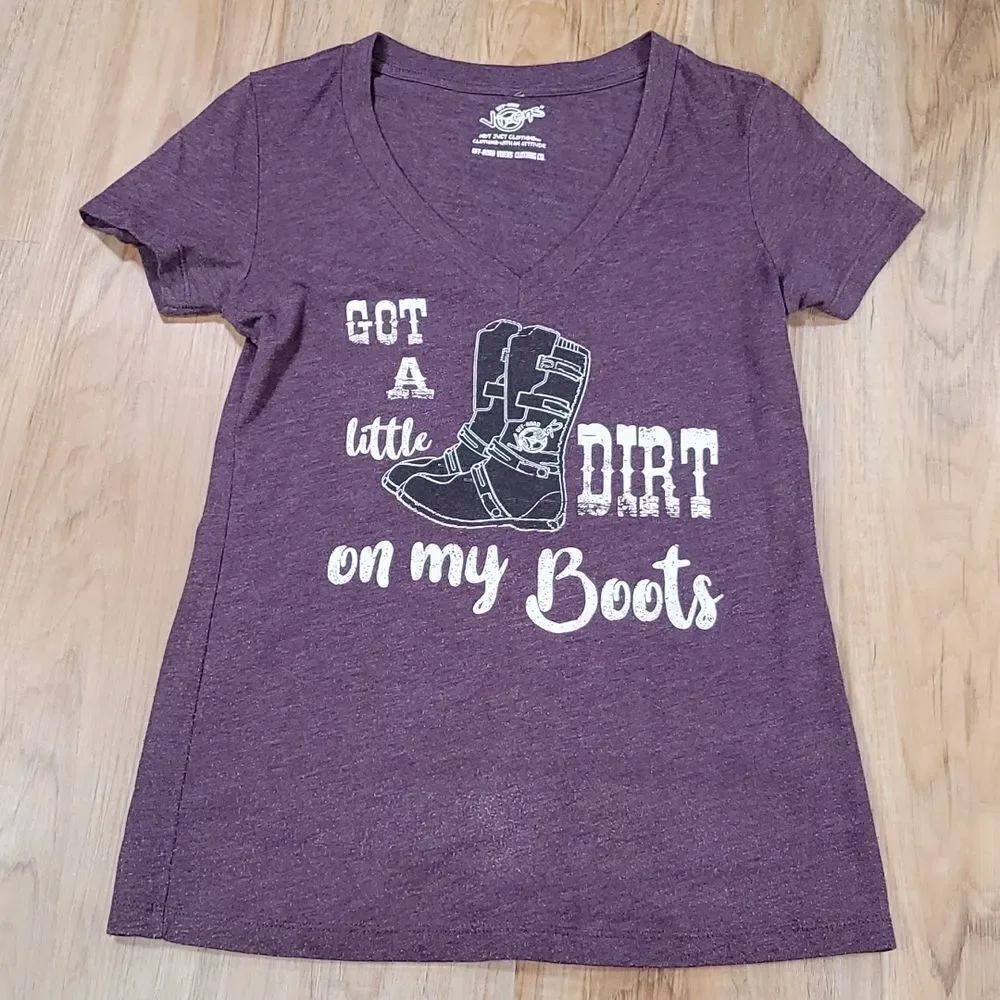 🔸️Off Road Vixens Purple Short Sleeve Top Small